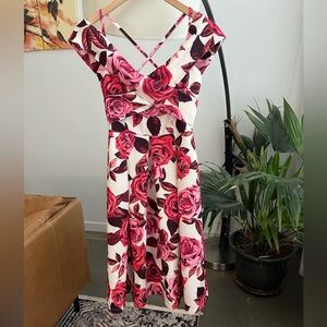 Rinascimento Floral Print Midi Dress